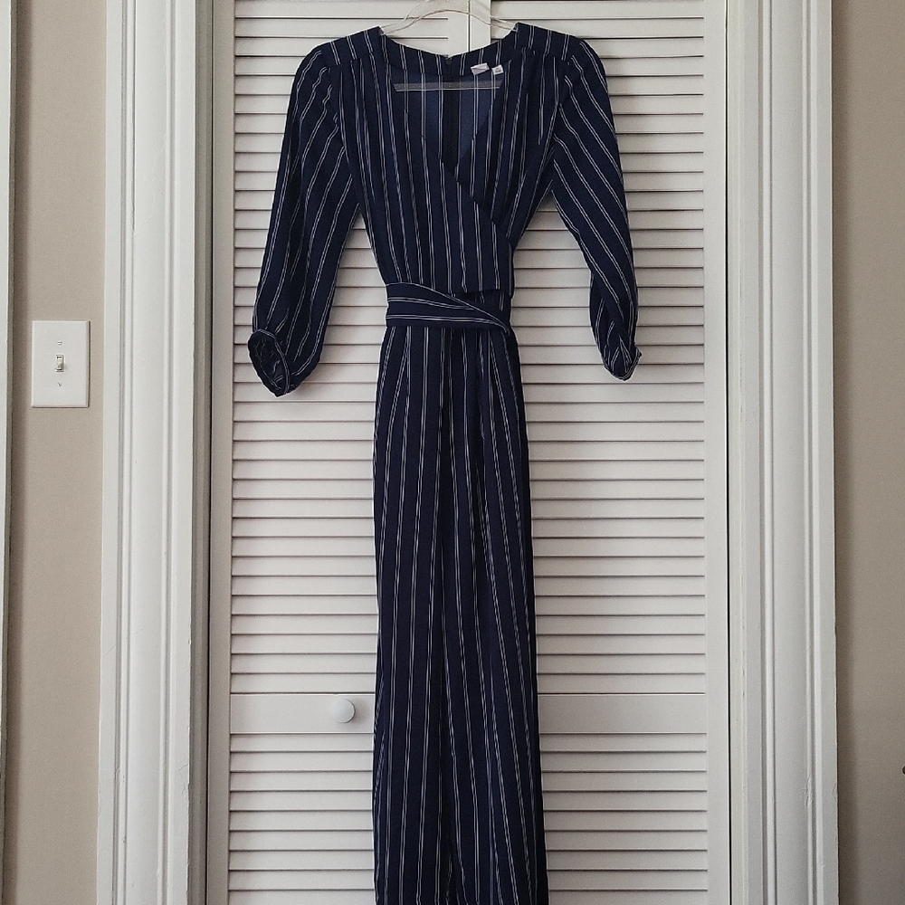 NWOT GAP Navy/White Jumpsuit